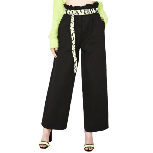 Sacred Hawk Trousers With a Pop Colour Belt Trousers Size XS - Picture 7 of 13